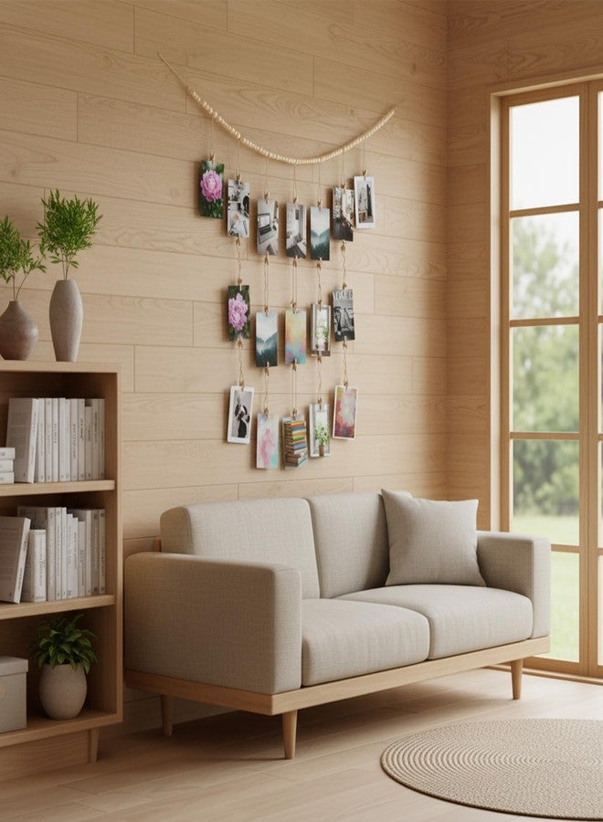 Thrymme Cubicle Wall Decor, 49 Inch Hanging Photo Display with Clips Including 20 Double Head Clips and 8 Single Clips, Suitable for Wall for Room Dorm Bedroom Nursery - Image 2